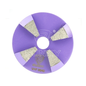 Velcro Round Type Diamond Grinding Shoes with 4 Beveled Edge Segments