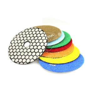 100mm Flexible Resin Polishing Pads For Concrete Granite Marble Dry Polishing