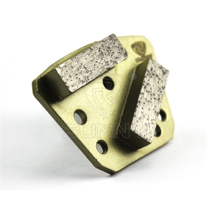 2 Segment Bars Trapezoid Diamond Grinding Shoes For Concrete Floor Grinders