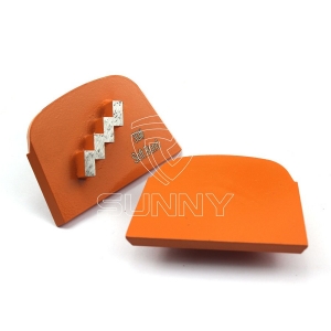 Premium 1 Wave Segment Lavina Concrete Grinding Shoes For Abrasive Grinding