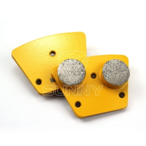 2 Round Segments Trapezoid Diamond Grinding Disc For Concrete Floor