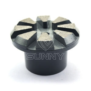 China Diamond Grinding Plug Wheel For Grinding Concrete Terrazzo Floor