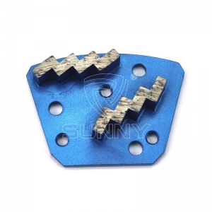 Zigzag type trapezoid diamond grinding shoes for Blastrac Diamatic floor grinders