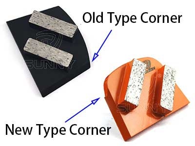 What's the difference between old and new types of Lavina metal bonded concrete grinding disc?