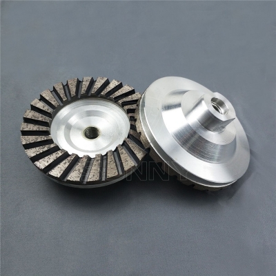 4 Inch Turbo Diamond Cup Wheel With Aluminum Wheel Body