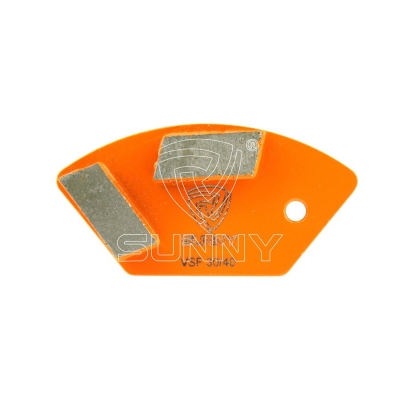 2 Segments Trapezoid Diamond Grinding Shoes For Grinding Concrete