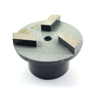3 Segments Metal Bonded Diamond Grinding Plug For Terrco Floorex Floor Grinders